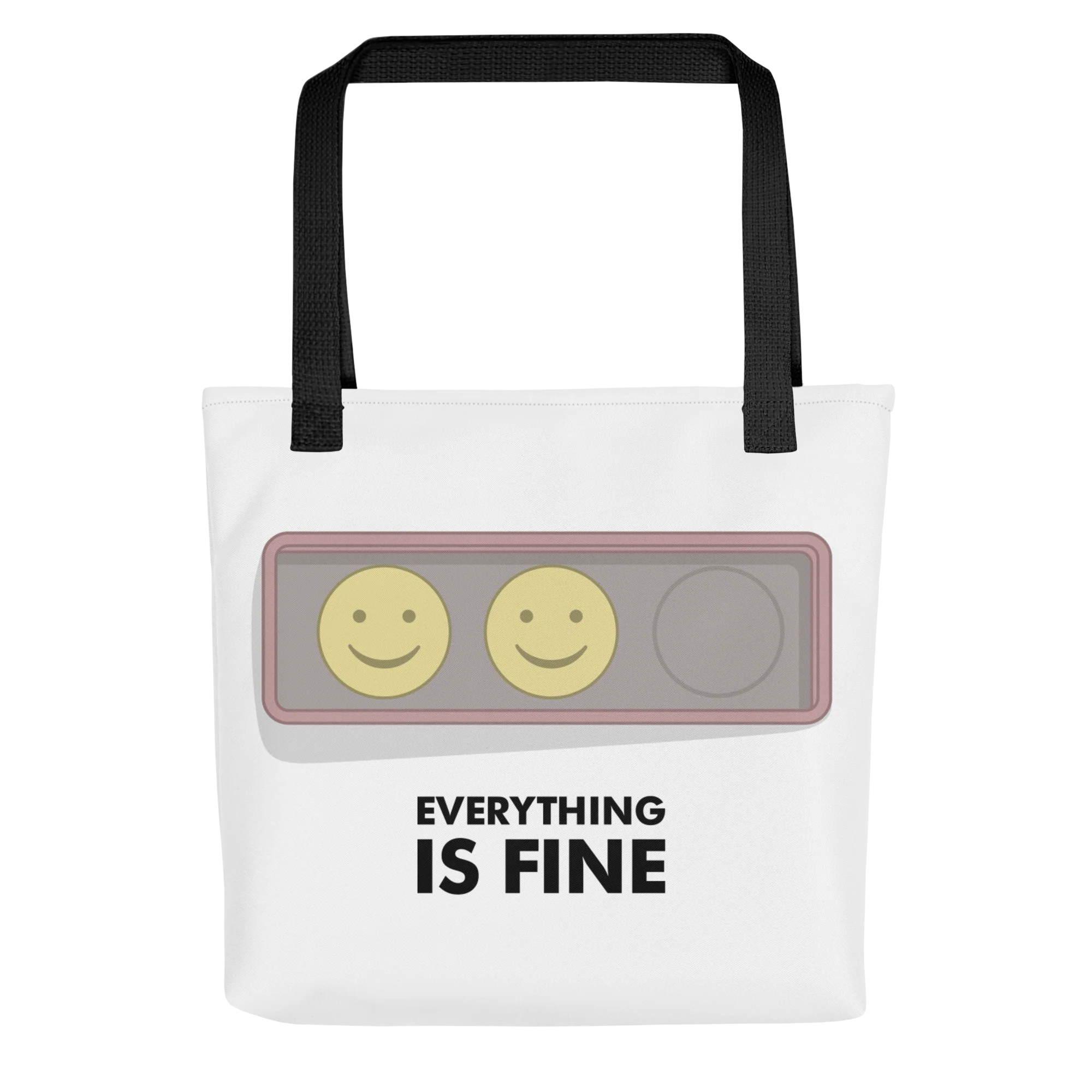 EVERYTHING IS FINE - STATUS BADGE TOTE BAG - Image 2