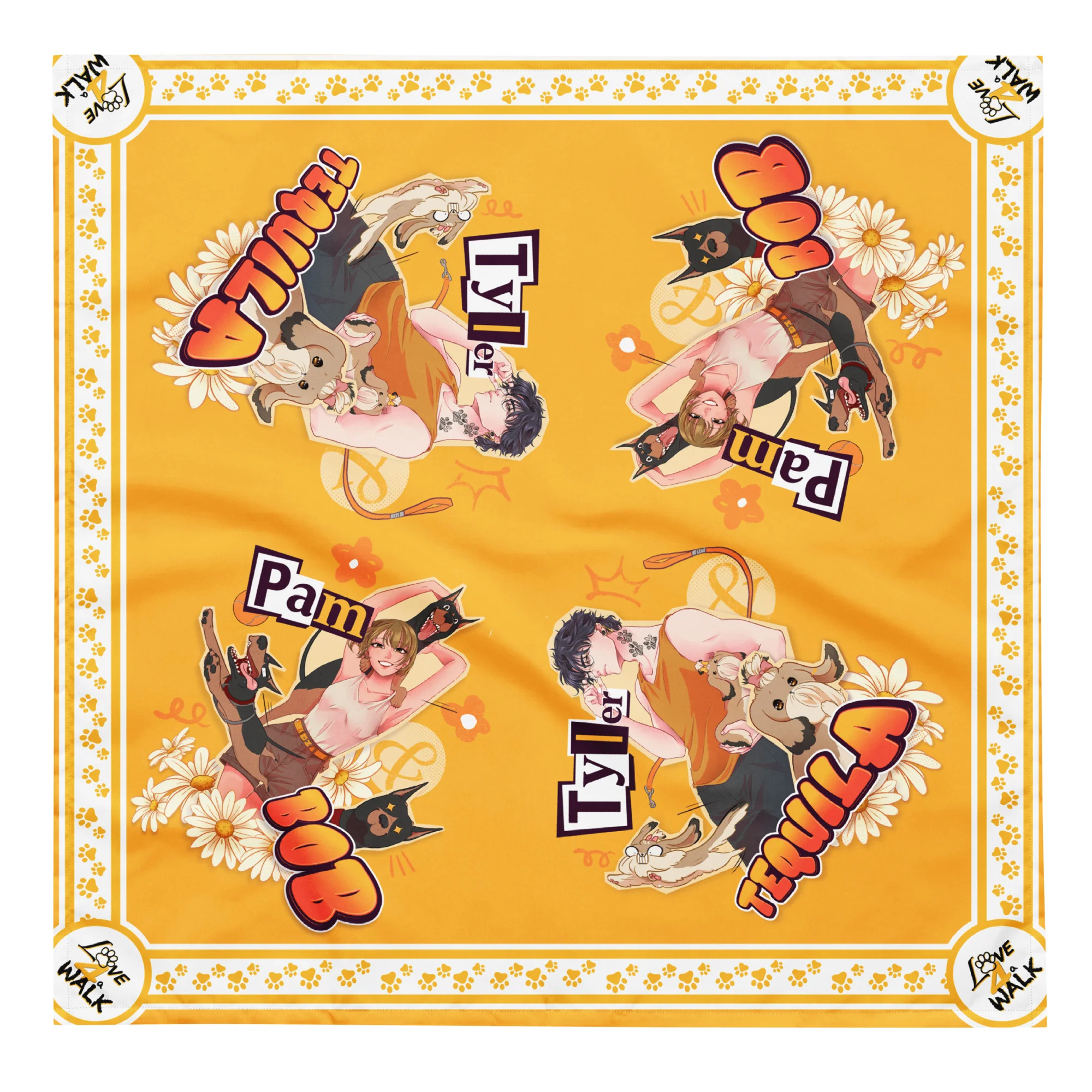 LOVE 4 A WALK - DOG BANDANA - Image 4