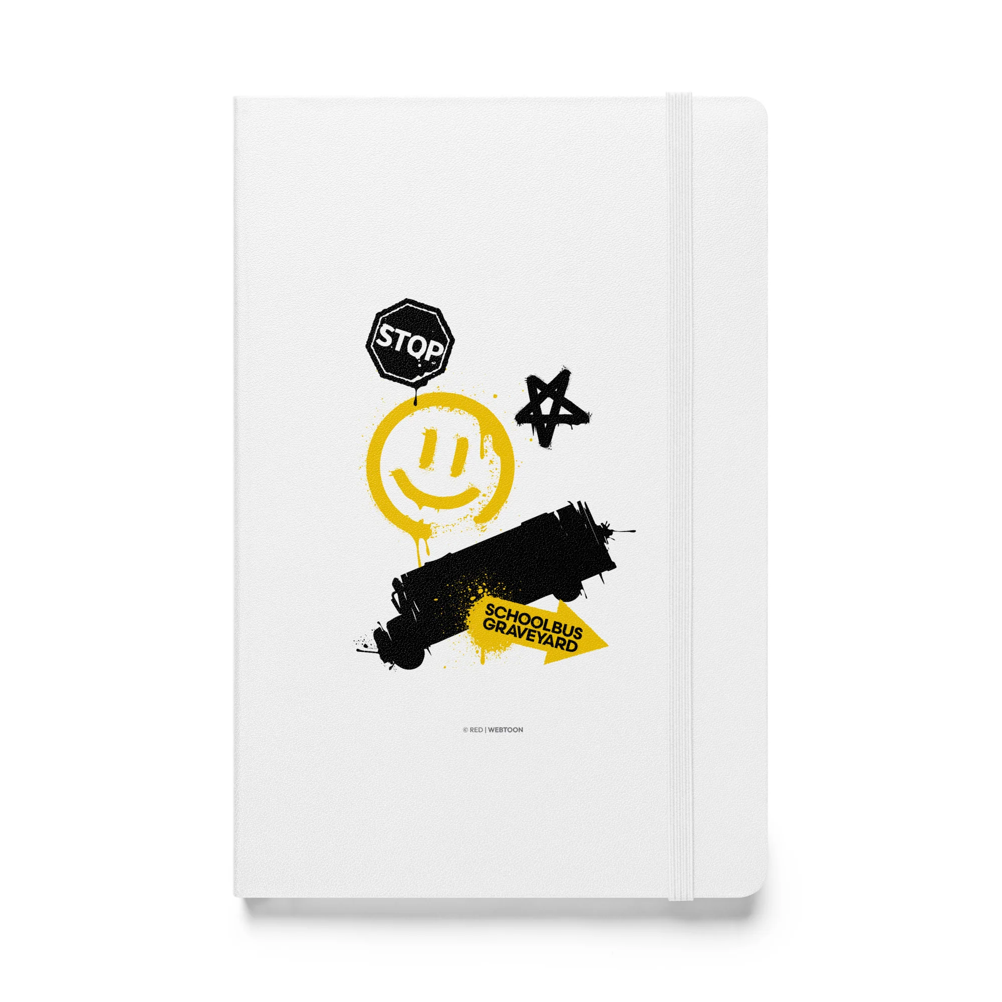 SCHOOL BUS GRAVEYARD - WHITE HARDCOVER BOUND NOTEBOOK