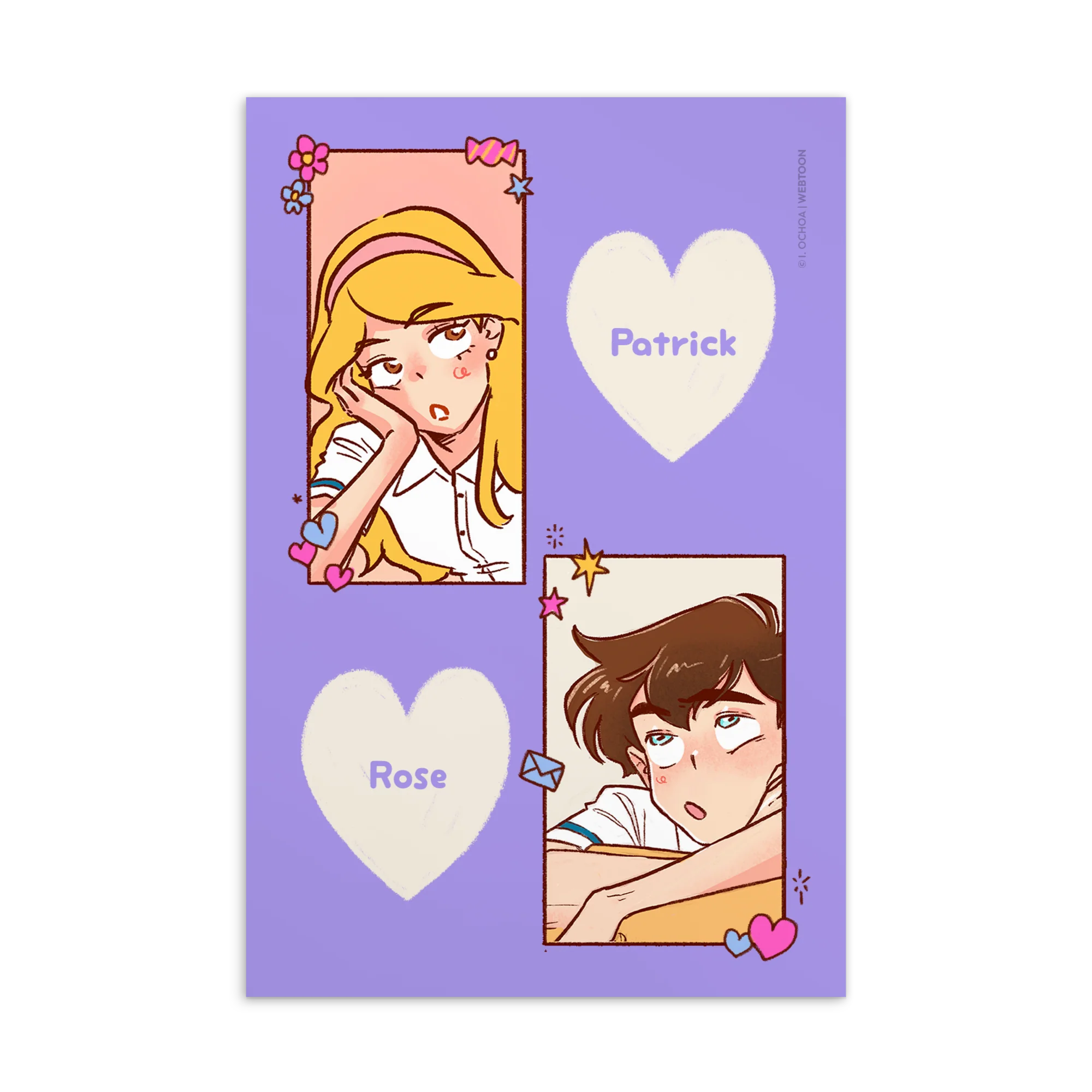 THE KISS BET - PATRICK AND ROSE POSTCARD